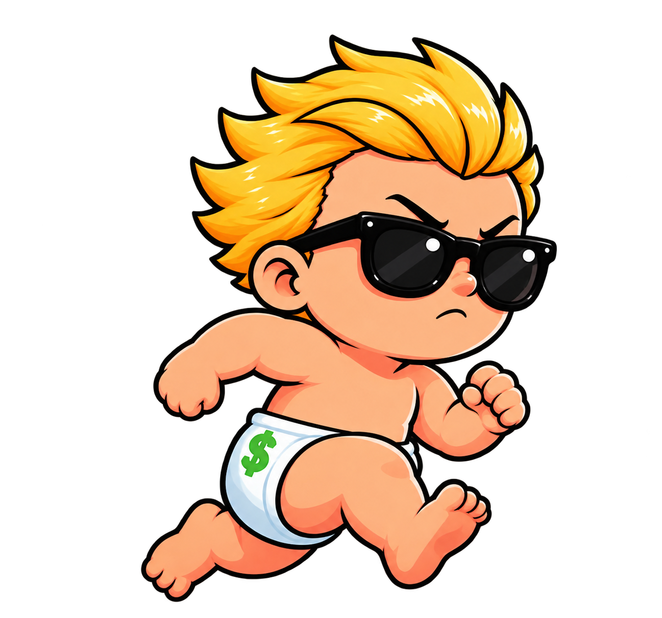 WallStreetBaby mascot running
