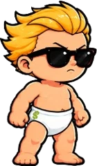WallStreetBaby mascot, click to make him jump